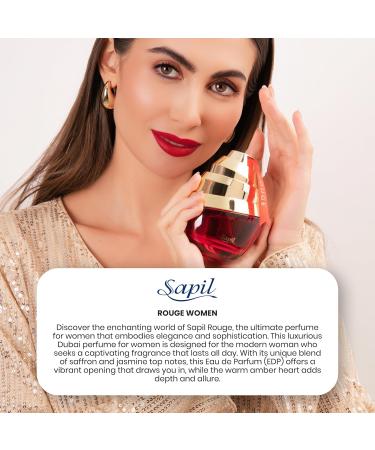 Sapil Rouge Perfume for Women - Long-lasting Perfume From Dubai Amber Floral EDP Spray - 3.4 Oz Arabic Cologne for Women - Elegant Fragrance for Everyday and Special Occasions Amber Floral scent 1 Fl Oz (Pack of 1) - Buy Online on GoSupps.com
