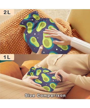 NAANLE Galaxy Avocado Hot Water Bottle 1L with Cover | Transparent Bed & Hand Heater for Pain Relief & Cold Therapy - Buy Online on GoSupps.com