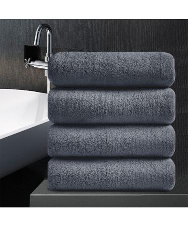 Bath Towel Dark Gray Bathroom Towel Oversized Bath Towel (35 x 70in) 4 Pack Extra Large Bath Sheet 700 GSM Towel Set Soft Highly Absorbent Quick Dry Bath Towel Set Premium Shower Towel Spa Gym Hotel Dark Grey 4 Piece Bath Towel Set