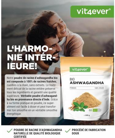 Organic Ashwagandha Root Powder 600g - 100% Real Indian Ashwagandha (Withania Somnifera) From Organic Farming - Vegan - Buy Online on GoSupps.com