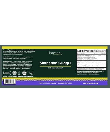 Simhanad Guggul - Joint & Immune Harmony Supplement for Optimal Health | International Shipping Available - Buy Online on GoSupps.com