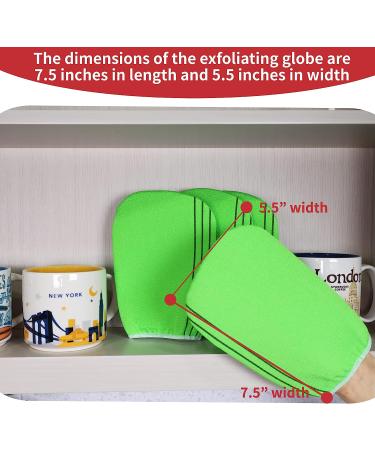 Etreetowel Korean Exfoliating Bath Washcloths Mitt Scrub - 4 Pack of Premium Viscose Rayon Gloves for Body | Made in Korea - Buy Online on GoSupps.com