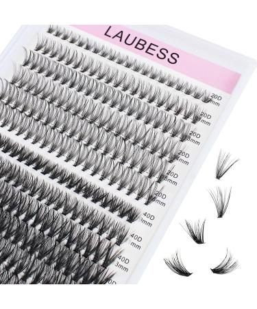 LAUBESS 20D/40D-0.07D Cluster Lashes DIY Extension Kit - 240 pcs Individual False Eyelashes Assortment - Buy Online on GoSupps.com