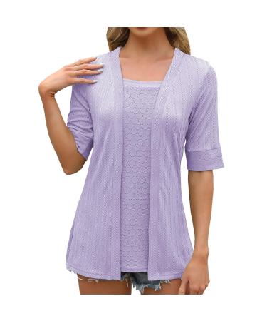 Genetic women's t-shirt with winged sleeves summer tank top simple casual fit blows printed women t-shirt women cotton loose top women summer shirt women oversize long purple s
