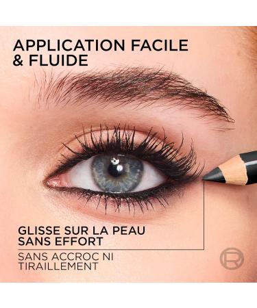 L'Or al Paris - Crayon Kh l - Eyeliner - Cr meux et Fondant - Estompable - Confort Toute la Journ e - Formule enrichie en Beurre de Karit - Haute Couleur - Teinte : Noir - Buy Online on GoSupps.com