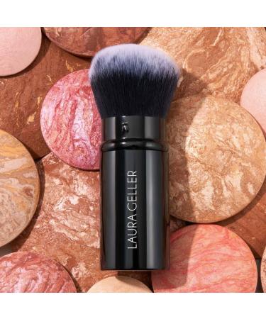 LAURA GELLER Baked Balance-N-Glow Foundation in Porcelain with Retractable Airbrush Kabuki Brush (2 PC) - Illuminate and Correct - Buy Online on GoSupps.com