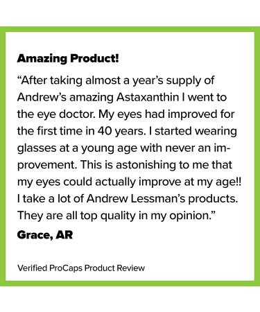 Andrew Lessman Astaxanthin 180 Softgels - 4000 mcg Natural Anti-Oxidant Carotenoid for Eyes, Heart, Skin - No Additives - 180 Easy-to-Swallow Softgels - Buy Online on GoSupps.com
