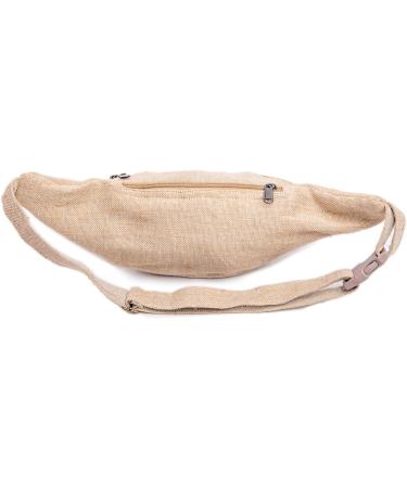 Freakmandu Unisex Hemp Belt Bag - Handmade Boho Fanny Pack for Hiking Running & Jogging - Stylish Hip Bags for Men & Women - Buy Online on GoSupps.com