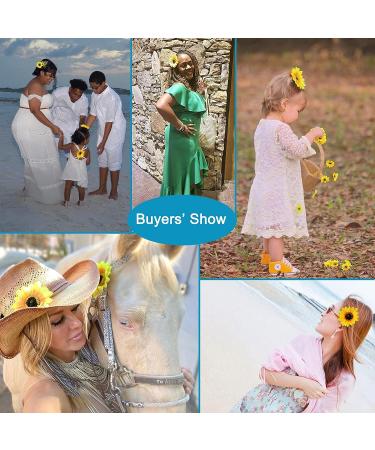 12 Pieces Sunflower Hair Clips 3.9 inches Alligator Pins for Wedding, Party, Boho Beach - Christmas Decorations - Buy Online on GoSupps.com