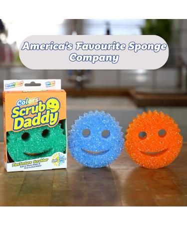 Scrub Daddy Color-Changing Sponge Scrubber - Non-Scratch Kitchen & Bathroom Cleaning Tool - Odor Resistant - Dishwasher Safe - Orange - Buy Online on GoSupps.com