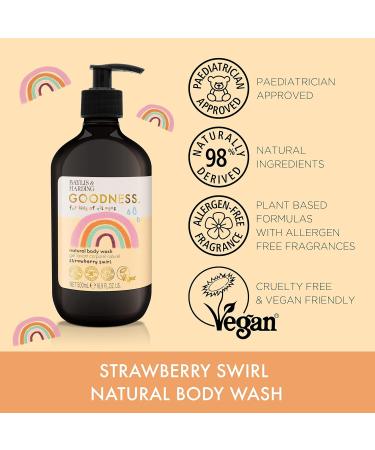 Baylis & Harding Goodness Kids Strawberry Swirl Natural Body Wash 500 ml (Pack of 15) - Vegan Friendly Strawberry Swirl Body Wash 500 ml (Pack of 15) - Buy Online on GoSupps.com