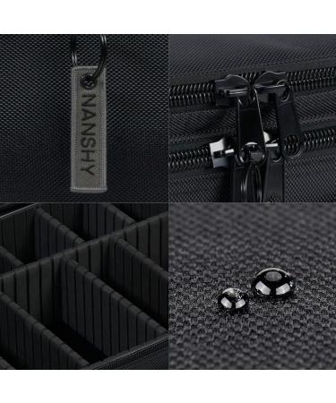 Nanshy Travel Make-Up Bag with Mirror & Zipper | Professional Large Cosmetic Organizer for Make-Up Hair & Nails - Compatible with Luggage - Buy Online on GoSupps.com