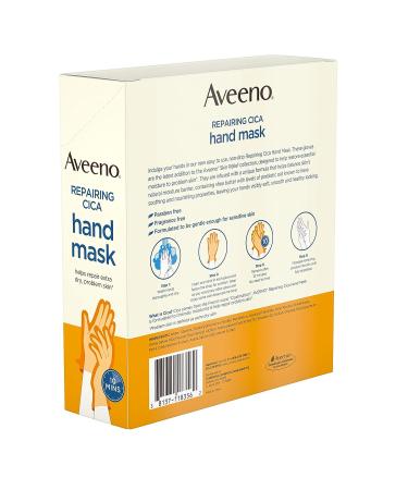 Aveeno Repairing Cica Hand Mask - 6 Count with Prebiotic Oat & Shea Butter - Buy Online on GoSupps.com