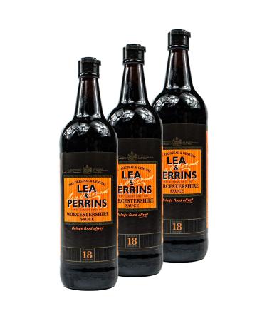Lea & Perrins - 3 Sack Original Worcestershire Sauce in 568 ml of glass bottle (spice sauce) - traditionally English Worcester Worcester sauce Original 568 ml (3 Series) - Buy Online on GoSupps.com
