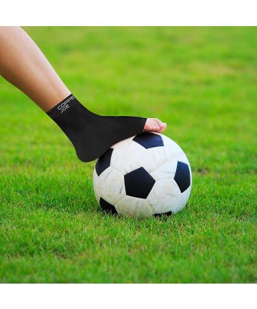 Copper Joe Ankle Brace Compression Sleeve for Heel Pain Relief - Plantar Fasciitis Support for Men & Women (Medium, 1 Pair) - Buy Online on GoSupps.com
