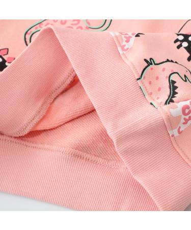 Girls Cotton Sweatshirt for Kids | Long Sleeve Pullover | Dinosaur Design | Age 6-7 Years - Buy Online on GoSupps.com