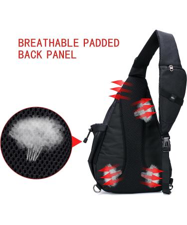 TurnWay Waterproof Sling Bag with USB Charging Port | Travel, Hiking, Cycling, Camping | Black - Buy Online on GoSupps.com