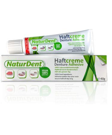Natural Strong Denture Adhesive NaturDent holds Dentures Longer and Stronger No Zinc No Petrochemical No Paraben No Yucky Taste