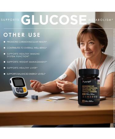 Ayorish Berberine Supplement High Strength 7500mg Equivalent Berberine with Ceylon Cinnamon Milk Thistle & Turmeric 120 Vegan Capsules Non-GMO USA Formulated - Buy Online on GoSupps.com