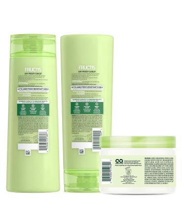 Garnier Fructis Curl Nourish Kit - Shampoo, Conditioner & Styling Treat Smoothie for Frizz-Resistant Curls | 24-Hour Frizz Control, Paraben-Free - Buy Online on GoSupps.com