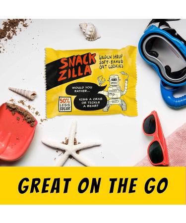 Healthy Kids Snacks Oat Biscuits - Snackzilla 50% Less Sugar Oat Cookies (15x30g : Golden Syrup) Soft Baked Lunch Box Snacks & School Snack Box Healthy Snacks Vegan Biscuits Healthier Cookie Dough - Buy Online on GoSupps.com