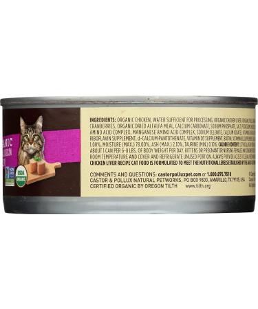 Castor & Pollux Organix Chicken & Liver Pأ¢tأ© Cat Food - 5.5 oz Organic Formula - Buy Online on GoSupps.com
