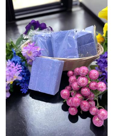 EDMIS Organic Natural Blueberry Soap Set - 4 Handmade Chemical-Free Bar Soaps - Buy Online on GoSupps.com