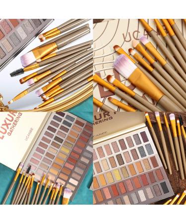 UCANBE Pro 60 Shades Eyeshadow Palette + 15pc Makeup Brushes Set - High Pigmented Naked Nudes, Shimmer, Matte, Metallic Smokey Eye Shadow - Neutral Pallet Kit - Buy Online on GoSupps.com