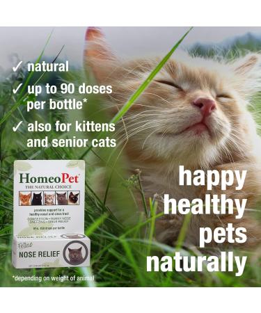 HomeoPet Feline Nose Relief Safe and Natural Nasal and Sinus Medicine for Cats Natural Pet Medicine 15 Milliliters- Pack of 2 - Buy Online on GoSupps.com