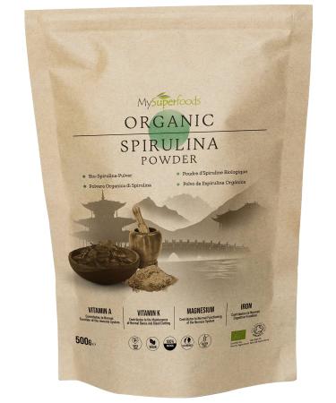 Spirulina Powder | Organic | 500g | Natural Immune System Booster | MySuperfoods 500 g (Pack of 1)
