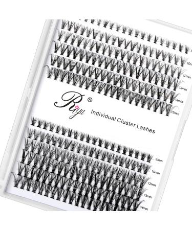 Riya Lash Clusters DIY 10D-20D Eyelash Extensions 240pcs Clusters Lashes D Curl LASH Volume Individual Lashes Eyelash Clusters Extensions Wispy Lashes Cluster DIY at Home (10D-20D 0.07D 9-15Mixed)