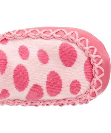 Mocc Ons Pink Spot Slipper Socks | Size 12-18 Months | Moccasin Style - Buy Online on GoSupps.com