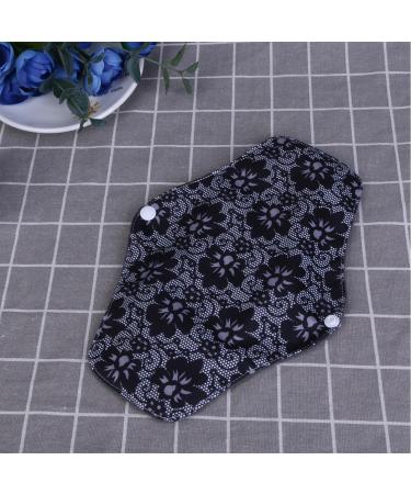 7Pcs Washable Bamboo Charcoal Reusable Menstrual Pads Set with Wet Bag - Eco-Friendly Menstrual Cloth Pads & Panty Liners for Women - Buy Online on GoSupps.com