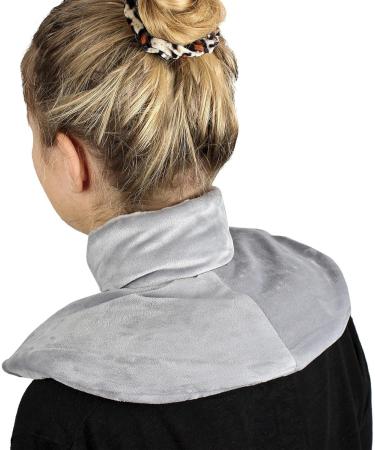 Vital Comfort Grey Neck Hot Water Bottle - Wide Funnel Velcro Fastening & Fleece for Ultimate Warmth - Buy Online on GoSupps.com