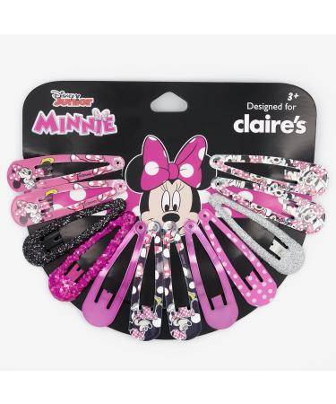 Claires Disney Minnie Mouse Glitter Hair Clips Set | 12PCS for Girls & Babies | Perfect Gifts | Pink White Black - Shop Now! - Buy Online on GoSupps.com