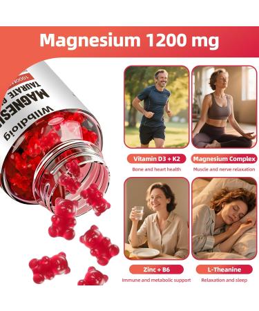 Magnesium Taurate Gummies 1000mg Complex Magnesium Taurate Glycinate Citrate Gummies -High Absorption & Sugar Free Muscle Sleep and Heart Health Support Vegan Gluten Free 60 Counts 60 Count (Pack of 1) - Buy Online on GoSupps.com
