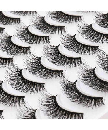 jklashfi 60 Pairs 3D Chemical Fiber Lashes Natural False Eyelashes Dramatic Volume Lashes Makeup Extension Eyelashes - Buy Online on GoSupps.com