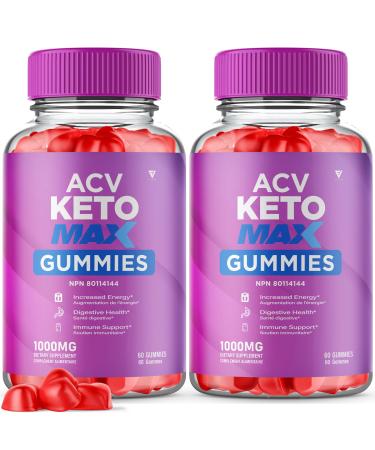 (2 Pack) ACV Keto Max Gummies ACV Keto Plus Canada Healthy Lifestyle Formula Support Supplement Compl ment alimentaire ACV Keto Max Support (120 Gummies)