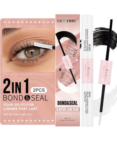  GEMERRY Gemerry 2PCS Lash Bond and Seal Glue DIY Cluster Eyelash Adhesive Durable and Waterproof 2 in 1 Eyelash Extension Glue Suitable for Cluster Glue for Individual False Eyelash Extensions (5 ml + 5 ml - 2PCS) - Buy Online on GoSupps.com
