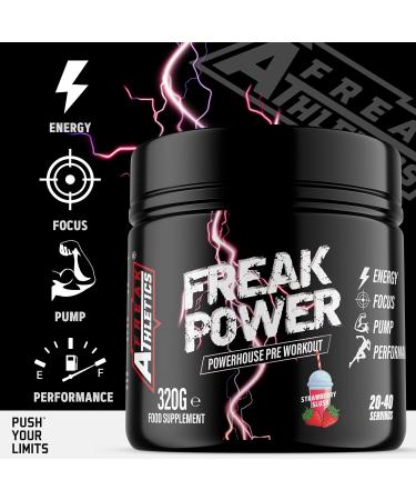 Freak Power Pre Workout 320g Pre Workout Powder (Strawberry Slush) - Buy Online on GoSupps.com
