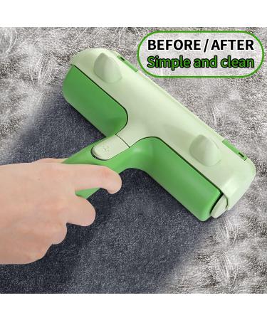 Reusable Pet Hair Remover Brush | Easy-to-Clean Lint Roller for Clothes, Bedding, Furniture | Removes Dog & Cat Fur Efficiently - Green - Buy Online on GoSupps.com