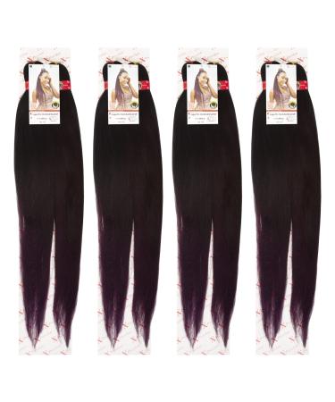 T1/Purple 60 INCH XPRESSION LAGOS BRAID PRE-PULLED/PRE-STRETCHED Hair Extension 60 2 In A Pack (Colour T1/Purple Black/Purple Mix) Heat Resistant Tangle Free Black Purple 1