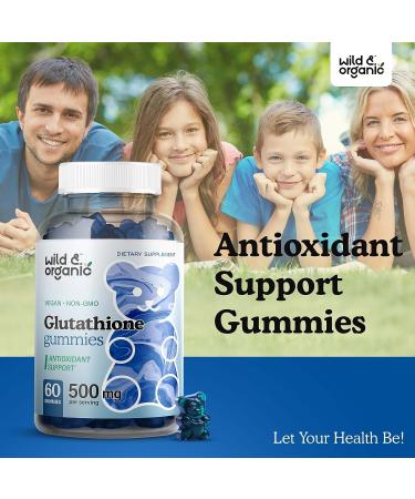 Wild & Organic Glutathione Gummies - Liver Cleanse & Antioxidant Support - 500mg 60 Vegan Chews - Buy Online on GoSupps.com