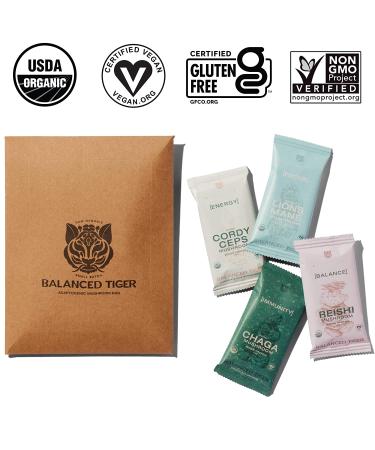 Full Dose Vegan Protein Bars with Functional Mushrooms - Lions Mane, Chaga, Reishi, Cordyceps | Nootropic Adaptogens | Gluten Free Superfoods Protein Bars - Buy Online on GoSupps.com