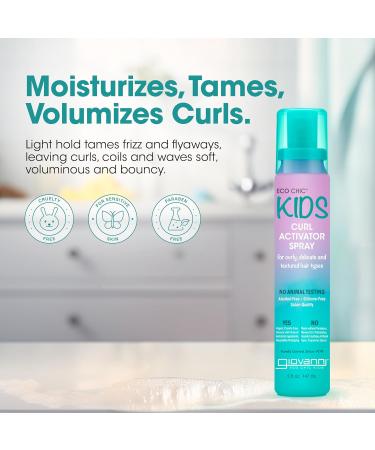 Eco Chic KIDs Curl Activator Spray - Curl Refresher Spray For Kids Curl Refresher Spray For Curly Hair Curl Revitalizer Spray For Curly Hair For Curly Delicate And Textured Hair Types - 5 Fl Oz - Buy Online on GoSupps.com