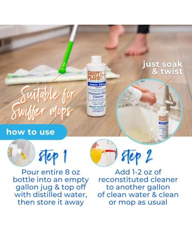 Premium Floor Cleaner - All Purpose Multi Surface Cleaner 3X Strength Neutral pH No Rinse - Lemon Citrus 8 Oz for 1 Gal | International Shipping Available - Buy Online on GoSupps.com