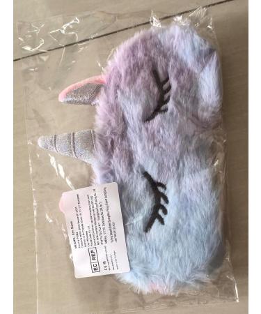 Cartoon Unicorn Eye Mask for Sleeping - Plush 3D Travel Sleep Mask for Adults & Kids - Breathable & Comfortable (Purple) - Buy Online on GoSupps.com
