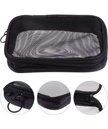 Beaupretty 6 StK Small Mesh Make-Up Bag - Portable Cosmetic Storage with Zip Pocket - Set of 3 Black - Perfect for International Shipping - Buy Online on GoSupps.com