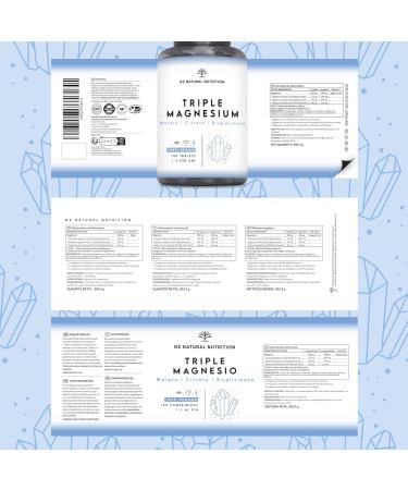 Triple Magnesium Glycinate 3-in-1 (6 Months) 2640 mg Magnesium Synergistic Complex with Malate Citrate Bisglycinate for Sleep Energy Muscles and Bones. 180 Tablets. N2 Natural Nutrition Triple Magnesiun 180 Capsules - Buy Online on GoSupps.com