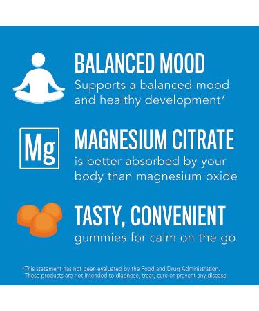 Natural Vitality Calm Kids Magnesium Citrate Gummies - Stress Relief & Healthy Response - Gluten Free, Vegan - Sweet Citrus (120 Count) - Buy Online on GoSupps.com